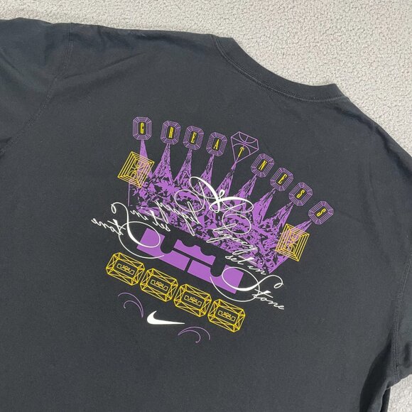 Nike Lebron James Max90 Shirt Men XL Black Strive for Greatness Short Sleeve Tee - Picture 1 of 11